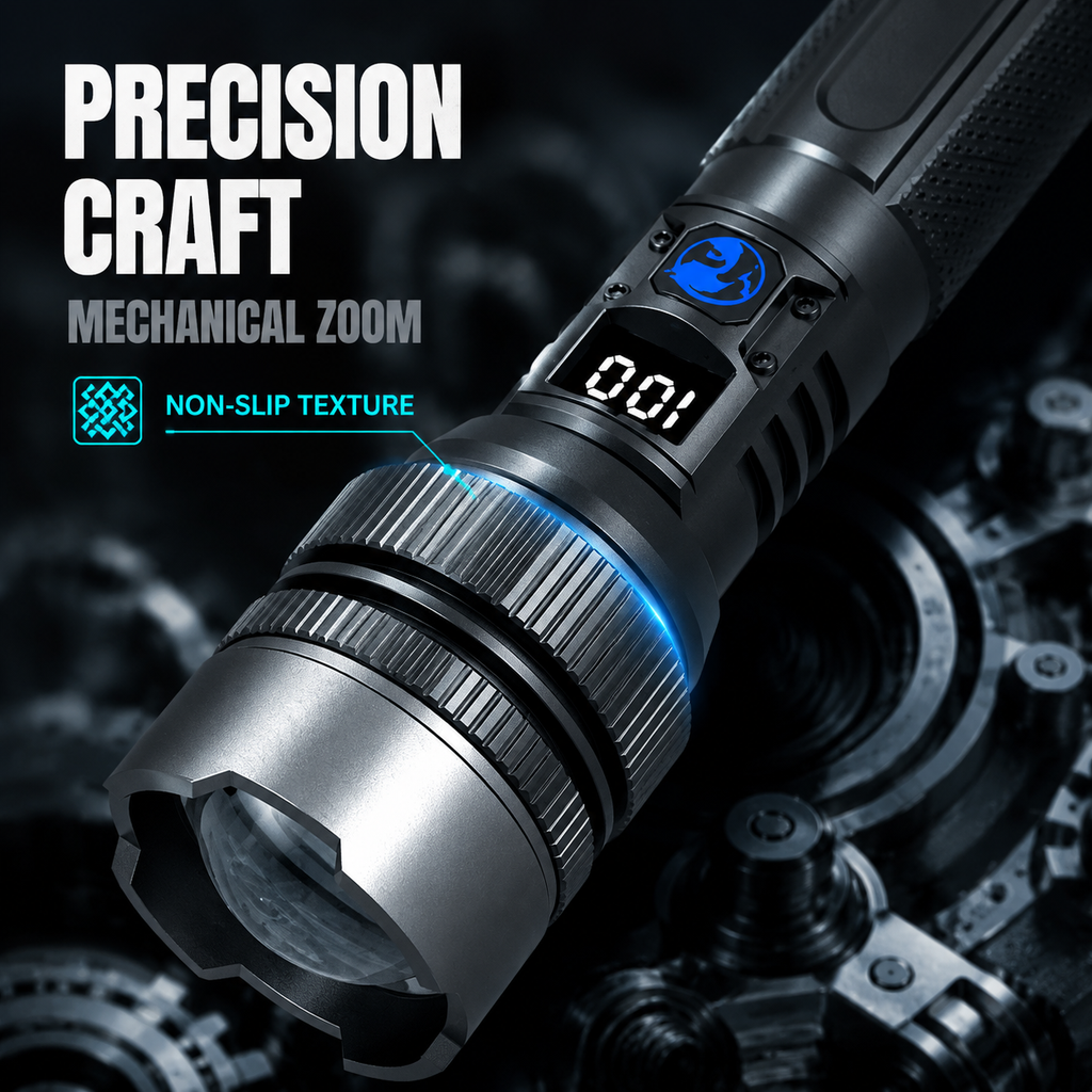 🔦 High-Power LED Flashlight – Bright, Long-Range Portable Torch for Outdoor Use